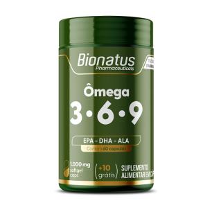 Ômega 3 6 9 1000mg - 60cap+10Grátis - Bionatus