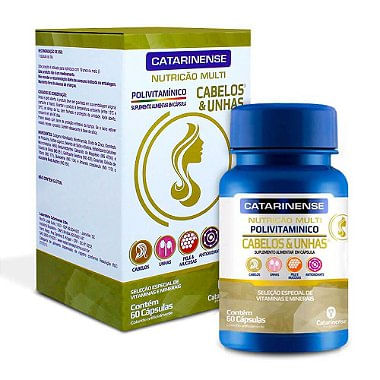 Polivitamínico Multi Cabelos E Unhas Com 60 Cápsulas