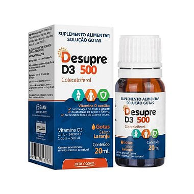 Suplemento Alimentar Desupre D3 500Ui Sabor Laranja 20Ml