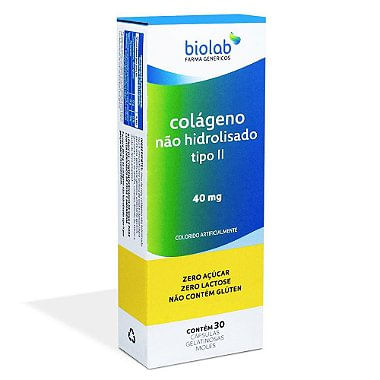 Colageno Nao Hidrolisado Tipo Ii 30 Ca Biolab