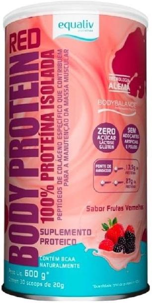 Body Protein Isolado 600g Frutas Vermelhas Equaliv