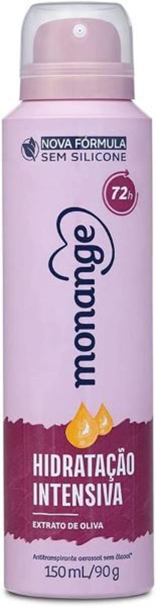 Desodorante Aerossol Antitranspirante Monange Feminino Hidratação Intensiva 150ml
