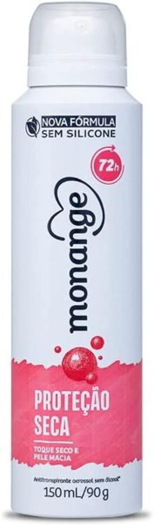 Desodorante Aerossol Antitranspirante Monange Feminino Proteção Seca 150ml