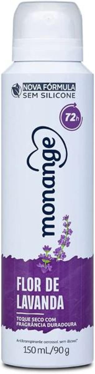 Desodorante Aerossol Antitranspirante Feminino Monange Flor de Lavanda 150ml