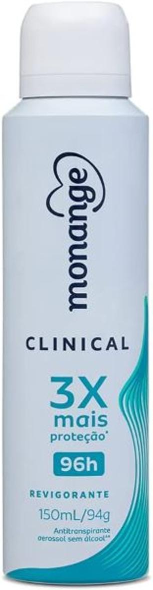Desodorante Clinical Revigorante Aerossol Antitranspirante Monange Feminino 150ml