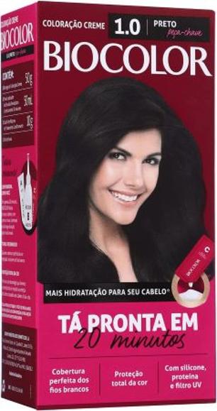 Tinta de Cabelo Biocolor Mini Kit Preto Peça-Chave 1.0