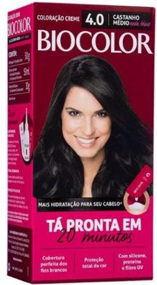 Tinta de Cabelo Biocolor Mini Kit Castanho Médio Nada Básico 4.0