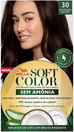 Tinta de Cabelo Soft Color Castanho Escuro 30
