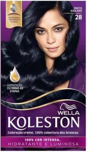 Tinta de Cabelo Koleston Preto Azulado 28