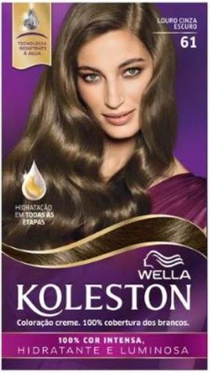 Tinta de Cabelo Koleston Louro Cinza Escuro 61