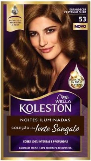 Tinta de Cabelo Koleston 53 Entardecer Castanho Ouro