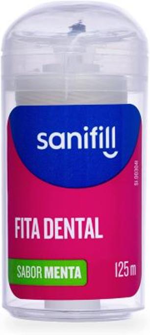 Fita Dental Sanifill Sabor Menta 125 metros – Leve Mais, Pague Menos, Sanifill
