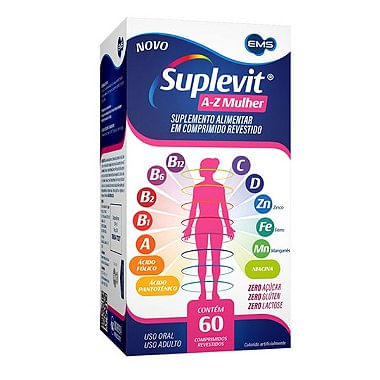 Suplevit A-Z Mulher 60 Cápsulas EMS