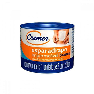 Esparadrapo Imp Branco C/ Lacre 2,5 cm x 90 cm Cremer