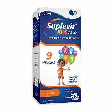 Suplevit Kids Vitaminas + Mineirais Laranja 240Ml Ems