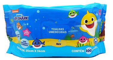 Toalha Umedecida Baby Shark 100Un Cremer