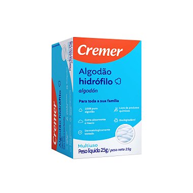 Algodão Hidrófilo Cremer Com 25G