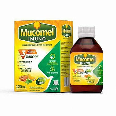 Mucomel Imuno Vitamina C, Mel, Agriao E Propolis 120Ml Airela
