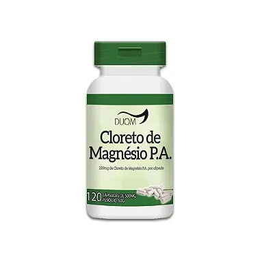 Cloreto De Magnésio P.A 500Mg 120 Cápsulas Duom