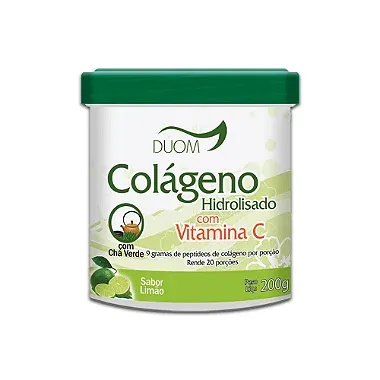 Colágeno Hidrolisado C/ Vitamina C & Chá Verde 200G Duom