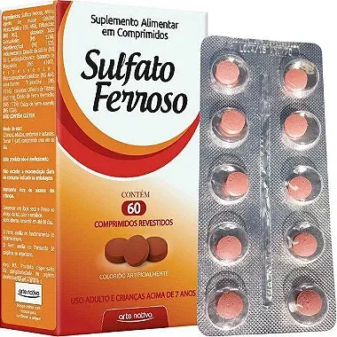 Sulfato Ferroso 60 Cp Arte Nativa