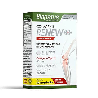 Colagen Renew Tipo II - 60cap - Bionatus