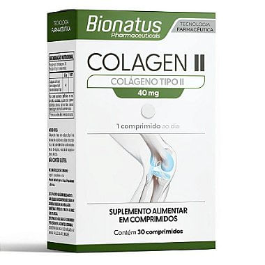 COLÁGENO TIPO II 40MG - 30comp - Bionatus