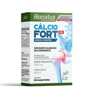 CÁLCIO FORT D3 - 60cap - Bionatus