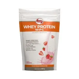 Whey Protein WPC 900g Morango Pouch - Vitafor