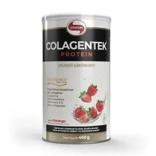 Colagentek Protein 460g Lata Morango - Vitafor