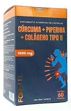 Cúrcuma+Piperina+Colágeno Tipo II 60Cápsulas - FORTLIFE