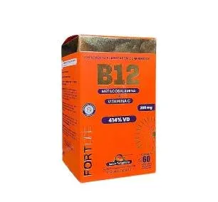 Vitamina B12 + Vitamina C 60 Comp Sabor Tangerina - FORTLIFE