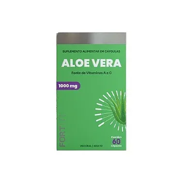Aloe Vera (babosa) 1000mg  Com 60 Cápsulas Fortlfe