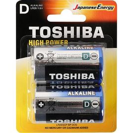 Pilha Alcalina D 1,905V Lr20Gcp Toshiba (Cartela Com 2 Unid.)