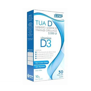 Tua D 2000Ui Vitamina D3 30 Capsulas Teuto