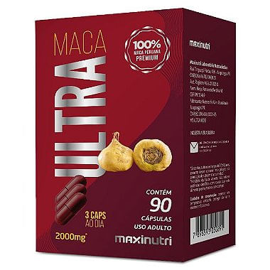 Maca Peruana Ultra 2000mg 90 Cápsulas - Maxinutri
