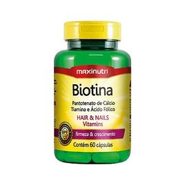 Biotina Firmeza E Crescimento 60 Cápsulas - Maxinutri