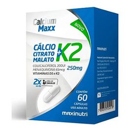Cálcio Maxx Vitamina K2 + D3 - 60 Cápsulas - Maxinutri