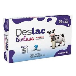 Deslac Lactase 10.000Fc 12x 6 Capsulas- Maxinutri