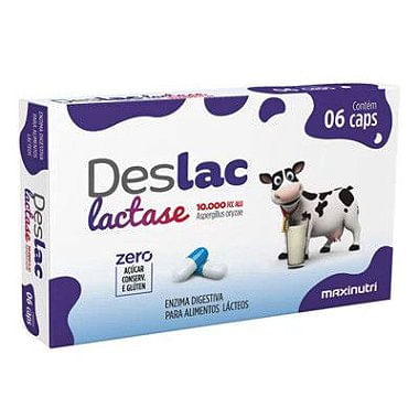 Deslac Lactase 10.000Fc 12x 6 Capsulas- Maxinutri