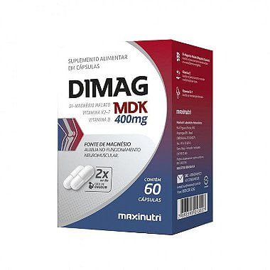 Dimag Mdk Di-Malato De Magnésio 400Mg C/60 Cápsulas