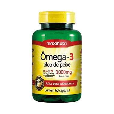 Ômega 3 6 9 Linhaça Borragem Vitamina E 1000mg 60Cáps - Maxinutri