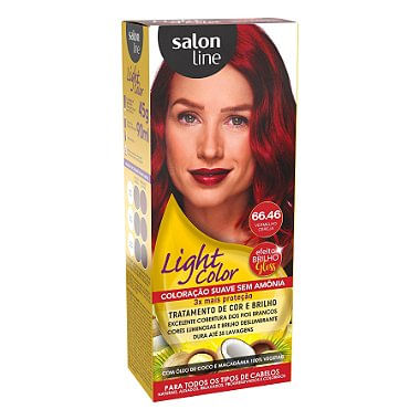 Coloração Light Color 66.46 Vermelho Cereja Salon Line