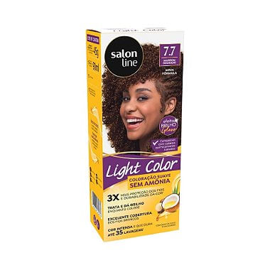 Coloração Salon Line Light Color Profissional 7.7 Marrom Dourado