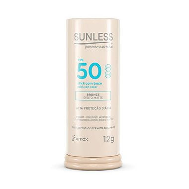 Protetor Solar Stick Com Base Bronze Sunless 12G- Farmax
