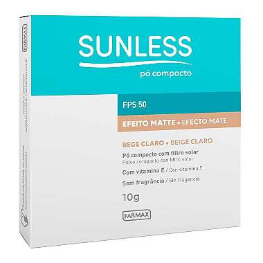 Pó Compacto Sunless Com Fps 50 Sunless Claro - Farmax