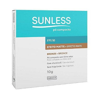 Pó Compacto Sunless Efeito Matte Fps 50 Bronze 10G