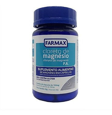 Cloreto De Magnésio P.A Farmax 700Mg - 60 Cápsulas