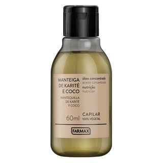 Óleo Capilar Concentrado Karite+Coco 60Ml Farmax
