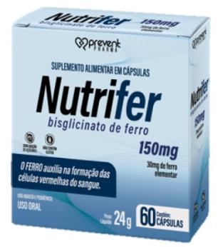 Nutrifer Bisglicinato De Ferro 150mg 60 cápsulas - PREVENT